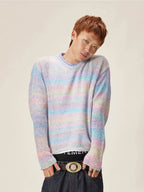 EVILKNIGHT(EK) Gradient Striped Knit Sweater