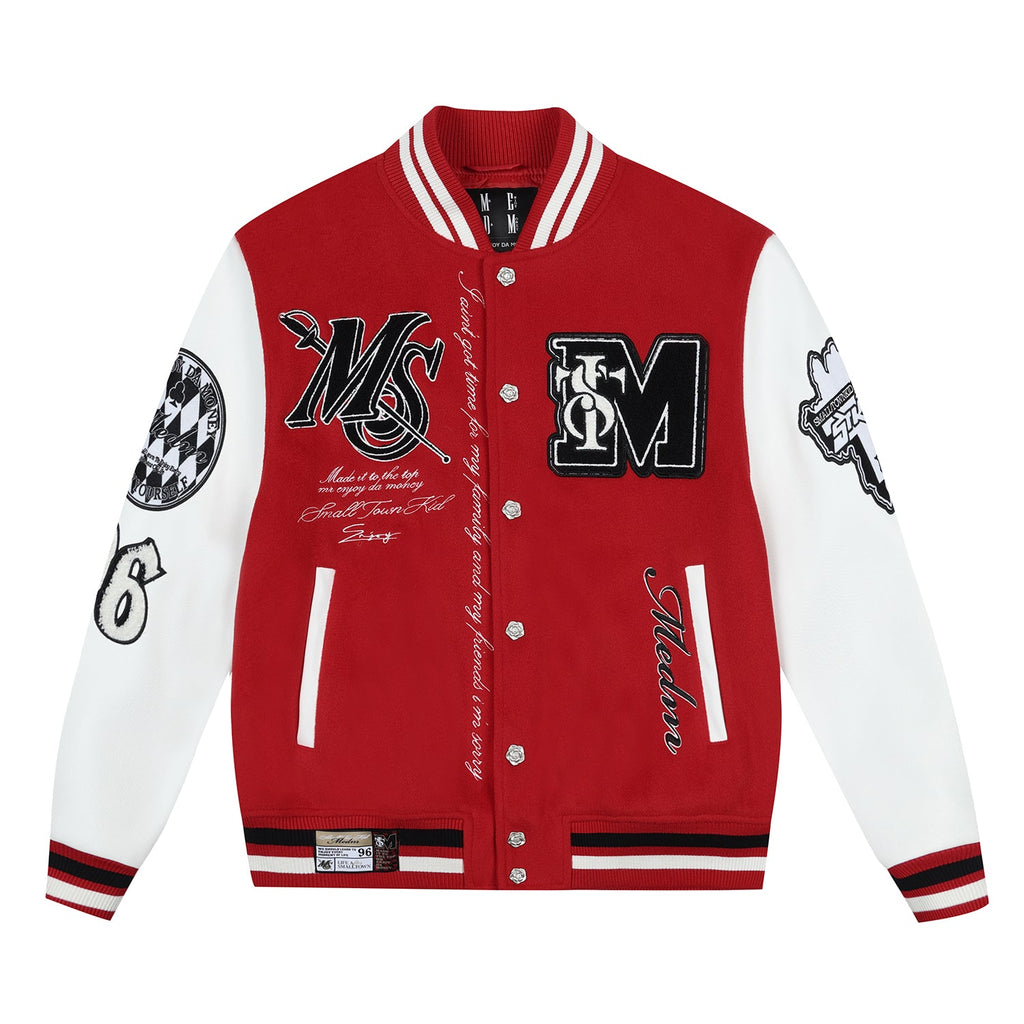 MEDM x STK Patch Embroidery Varsity Jacket