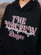 YADcrew Star Studs Logo Print Hoodie