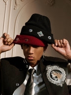 YADcrew Gemstone Embellished Knit Beanie