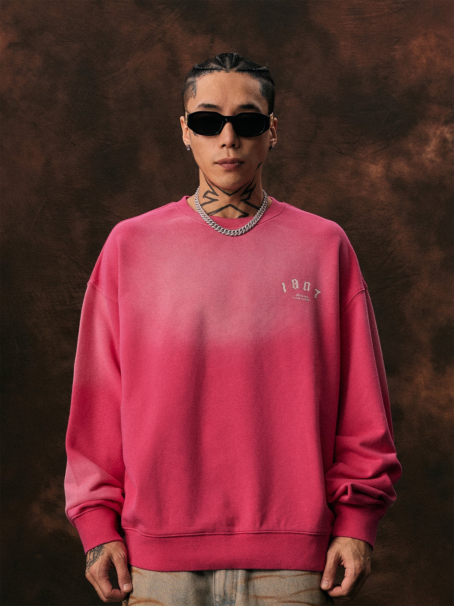 1807 Printed Gradient Vintage Sweatshirt