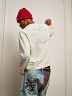 YADcrew Horse Vintage Print Waffle Long Sleeve Tee