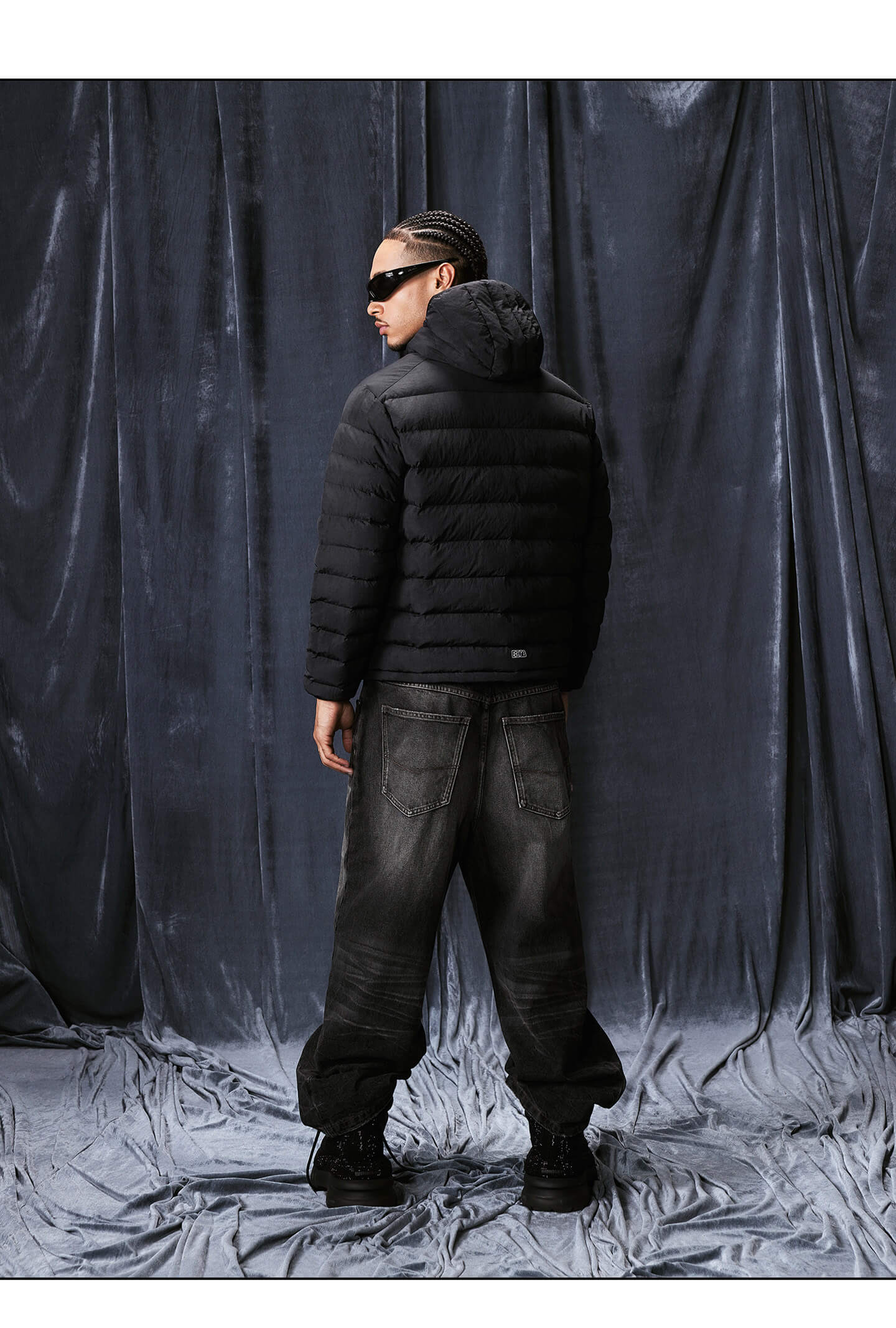 1807 Washed Fade Nylon Lightweight Down Jacket