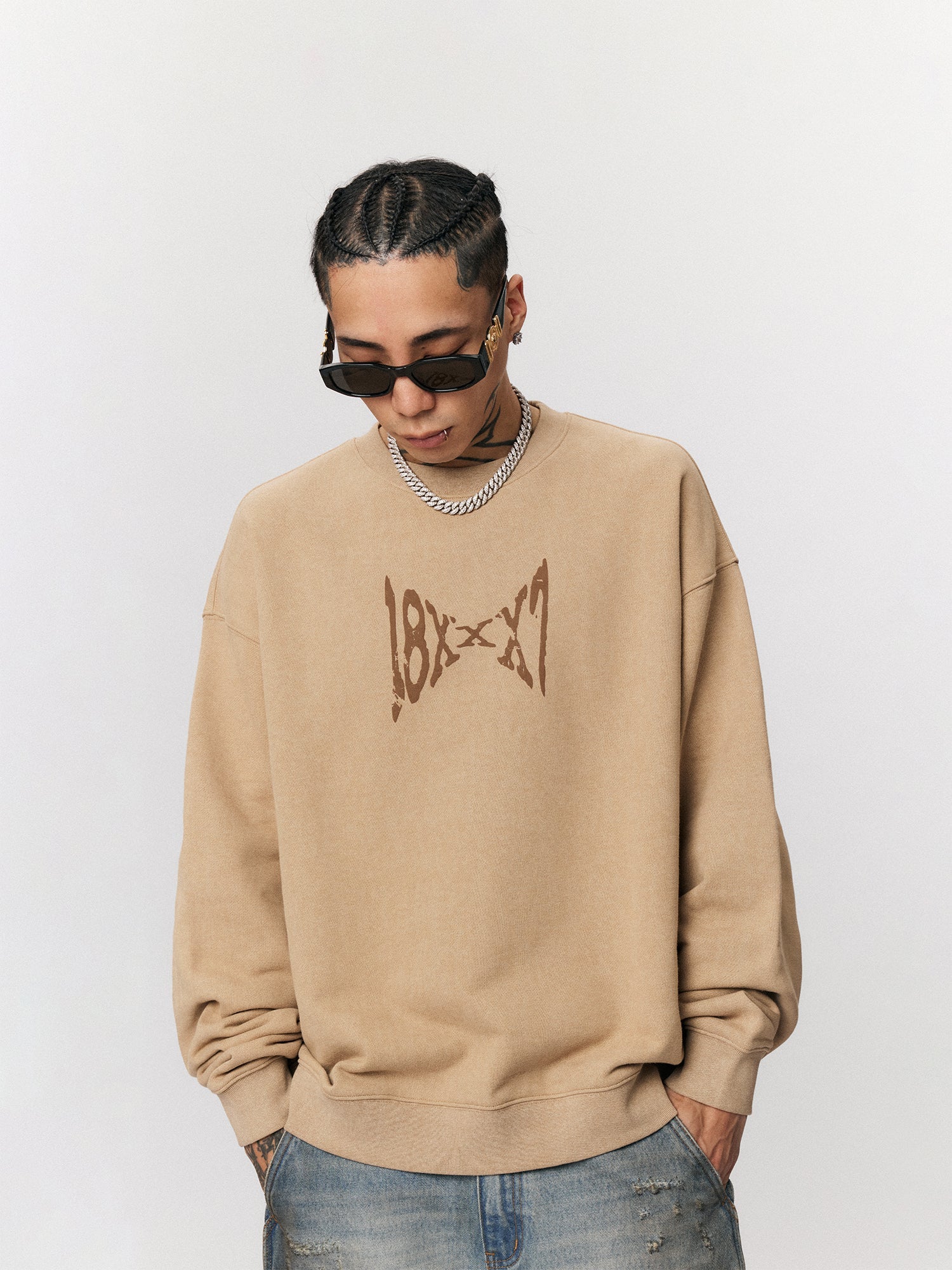 1807 18x7 Printed Batik Sweatshirt