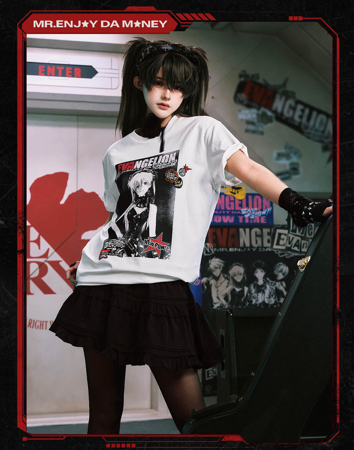 MEDM x EVA NEVER END Vintage Character Poster Print Tee