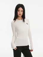 Small Town Kid Basic Slim Fit Thermal Knit Sweater