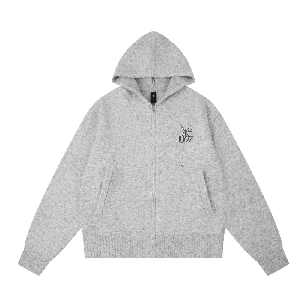 1807 STILLGOING Jacquard Knit Zip Up Hoodie