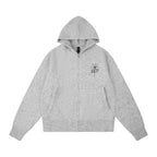 1807 STILLGOING Jacquard Knit Zip Up Hoodie