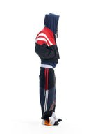 BLIND NO PLAN Contrast Color Sports Bomber Jacket