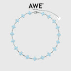 AWE Blue Cross Luxury Chain Necklace