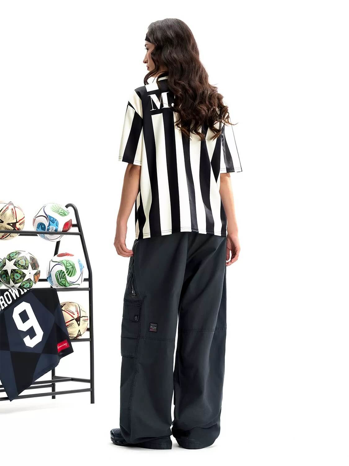 F3F Select Striped Polo Collar Short Sleeve Soccer Jersey