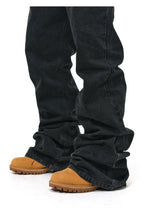 ANTIDOTE Studded Punk Zipper Flared Jeans
