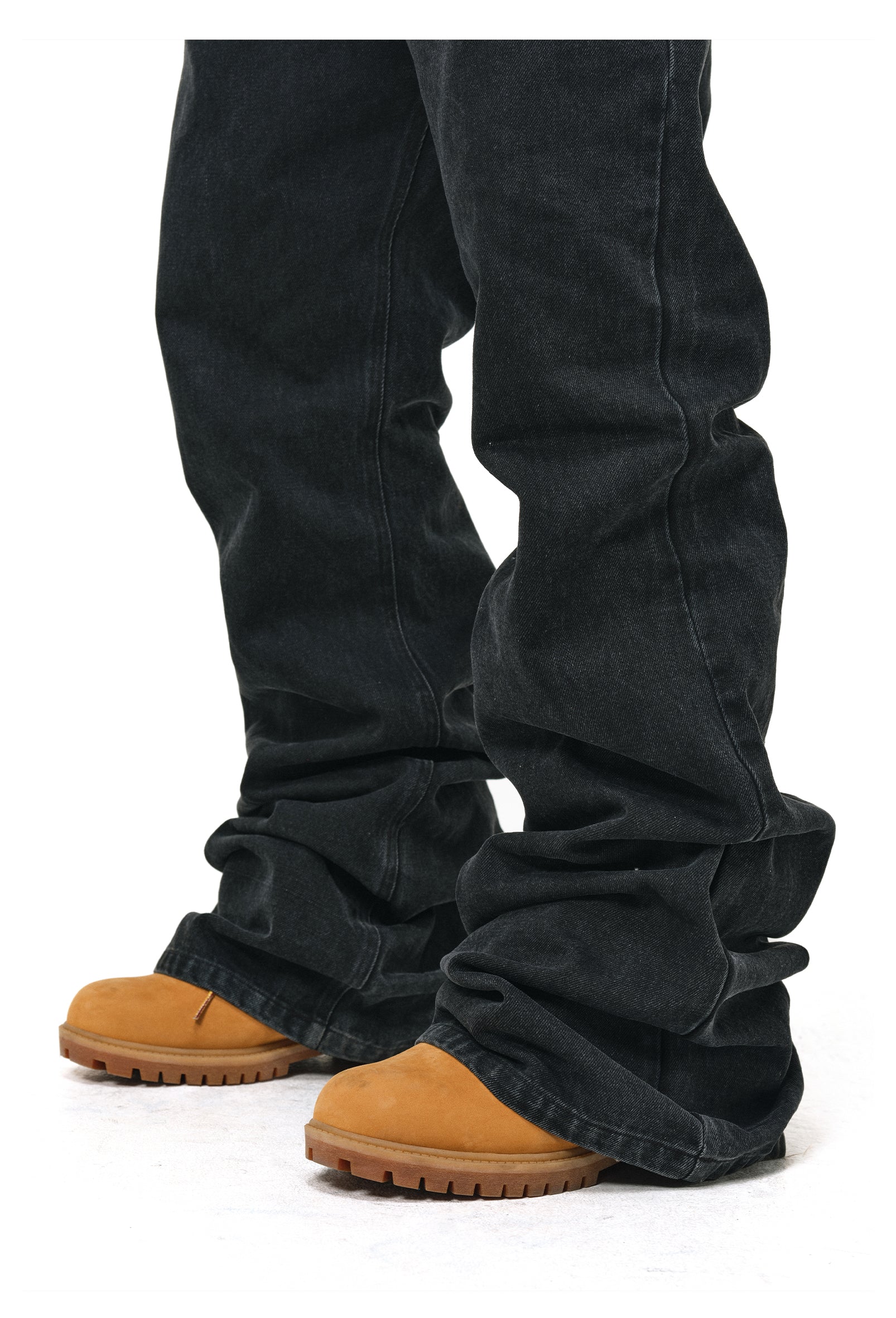 ANTIDOTE Studded Punk Zipper Flared Jeans