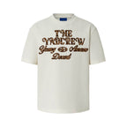 YADcrew Fuzzy Leopard Logo Patch Tee