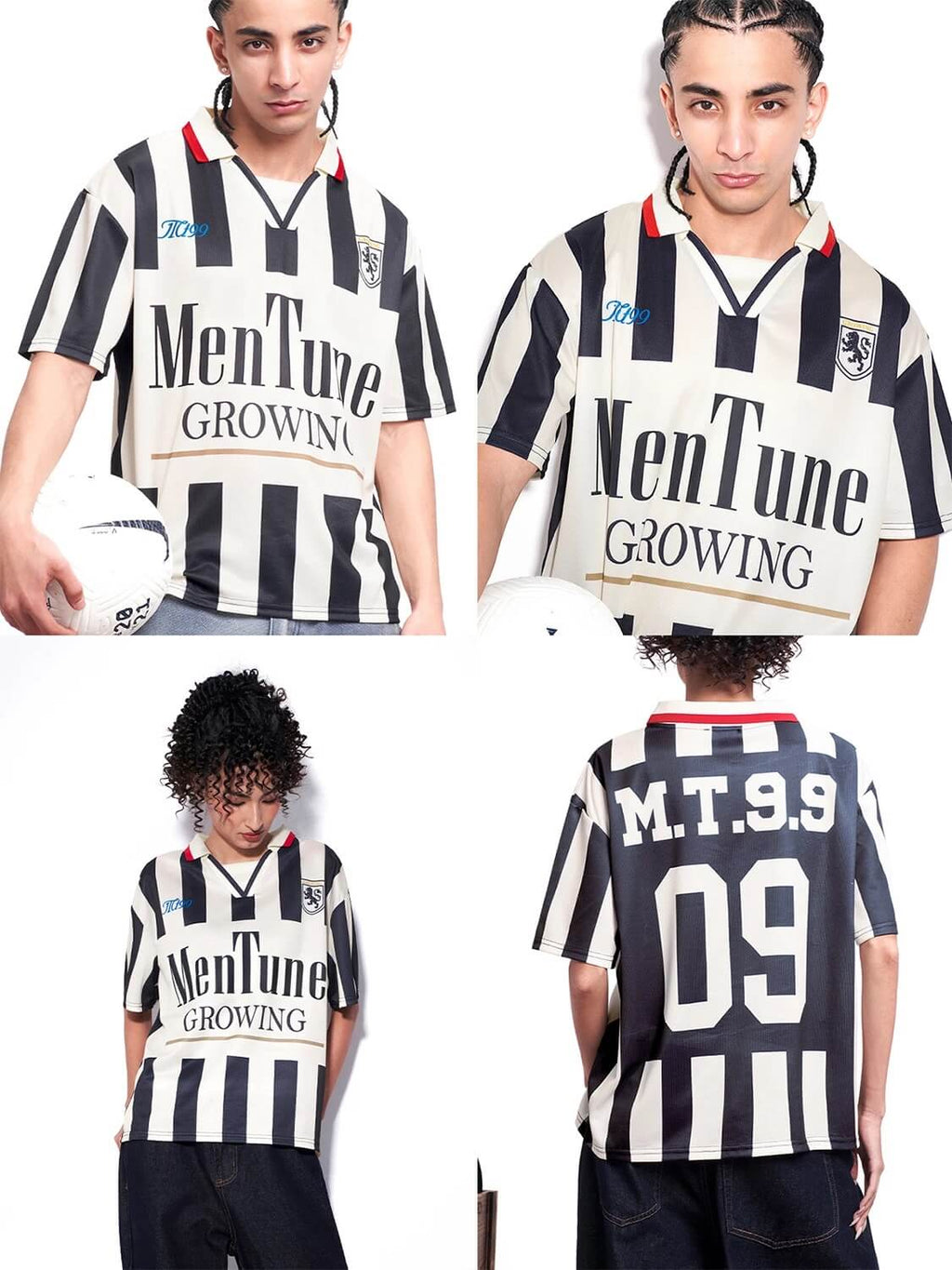 F3F Select Parody Striped Short Sleeve Soccer Jersey
