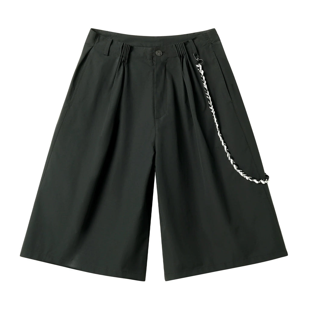 JHYQ Strap Detail Pleated Suit Shorts