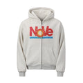 NOVACAM Vintage Monogram Print Zip Up Hoodie