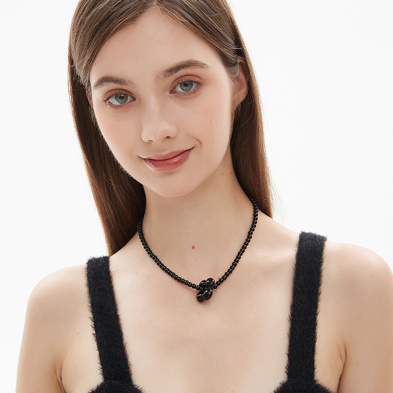 AWE Four-Leaf Clover Beaded Necklace