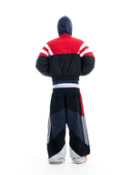 BLIND NO PLAN Contrast Color Sports Bomber Jacket