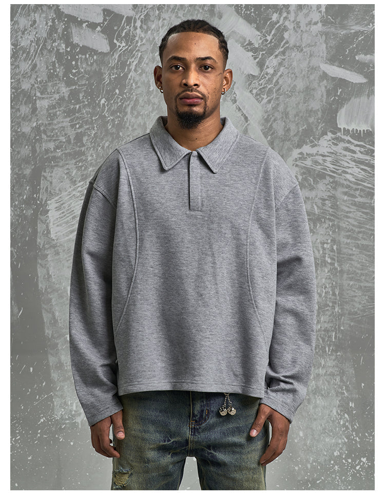 F3F Select Deconstructed Long Sleeve Polo sweatshirt