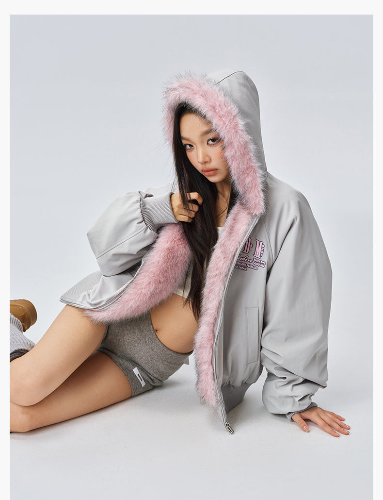 MEDM Fur-Lined Hooded Jacket