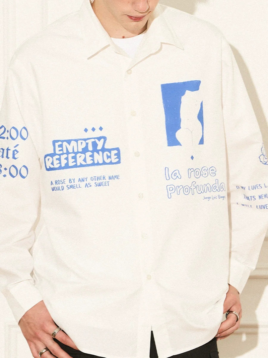 EMPTY REFERENCE Rose Poetry Long Sleeve Shirt