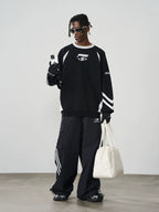 Harsh and Cruel Contrast Racing Knitted Sweater