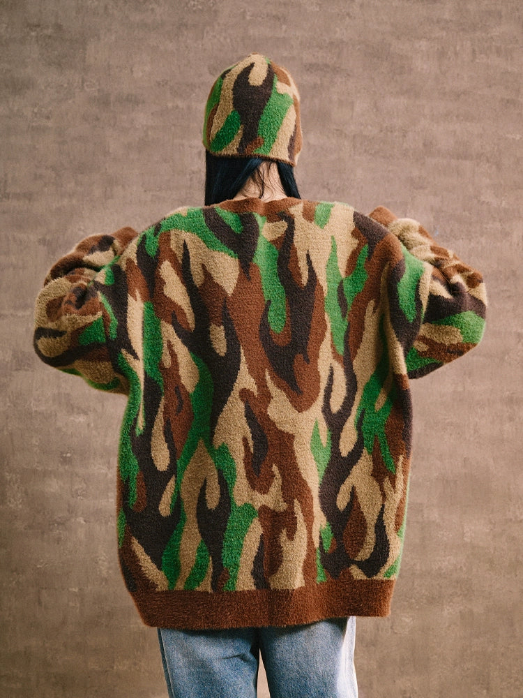 Remedy Flame Camouflage Knit Sweater