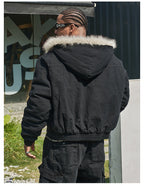 F3F Select Fur Quilted Lining Hoodie Jacket