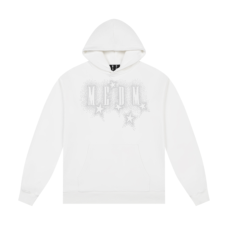 MEDM Rhinestone Star & Logo Hoodie