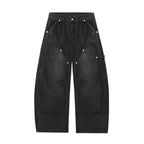 JHYQ Vintage Washed Baggy Double Knee Jeans
