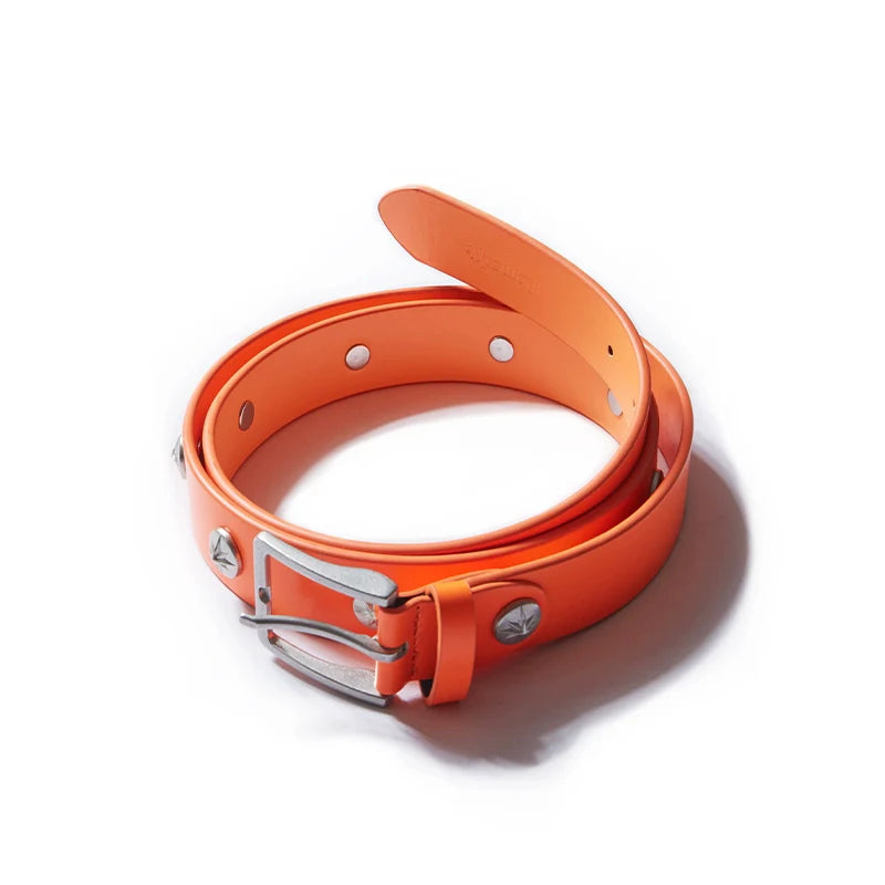 Remedy Neon Metal Studded Leather Belt