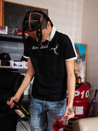 TGFCLUB Colorblock Embroidered Logo Slim Fit Polo