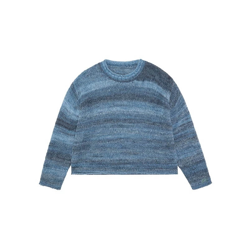 EVILKNIGHT(EK) Gradient Striped Knit Sweater