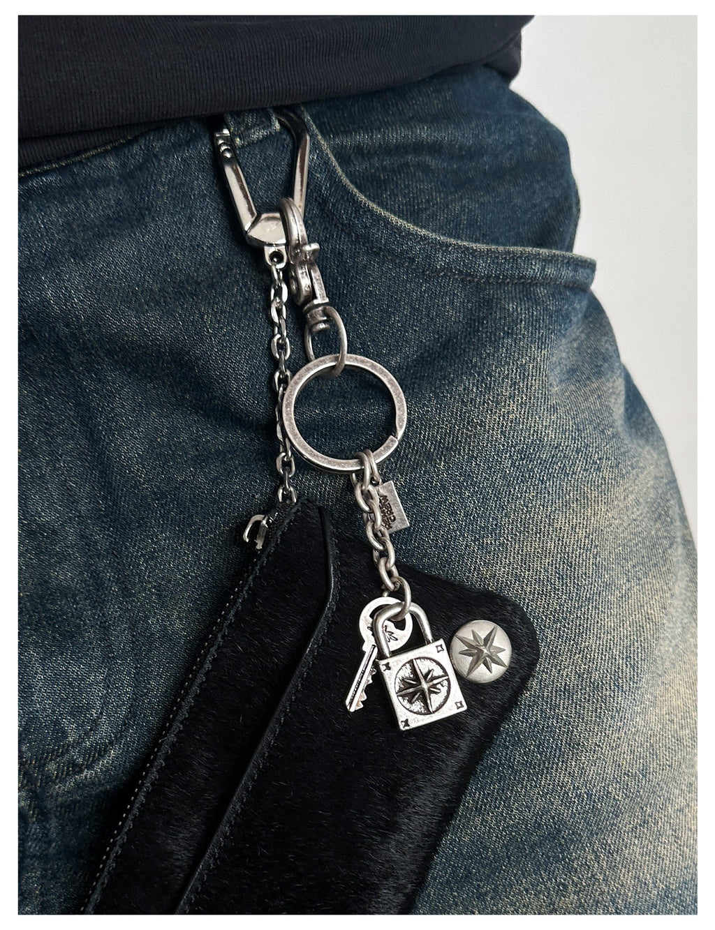 Remedy Key Lock Metal Keychain