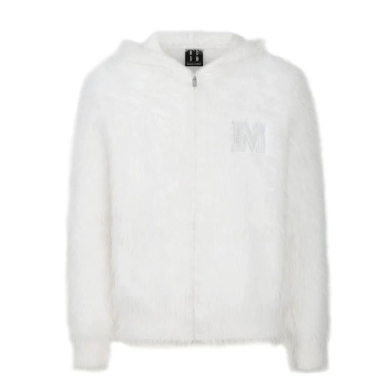MEDM Mohair Hooded Zip Up Jacket