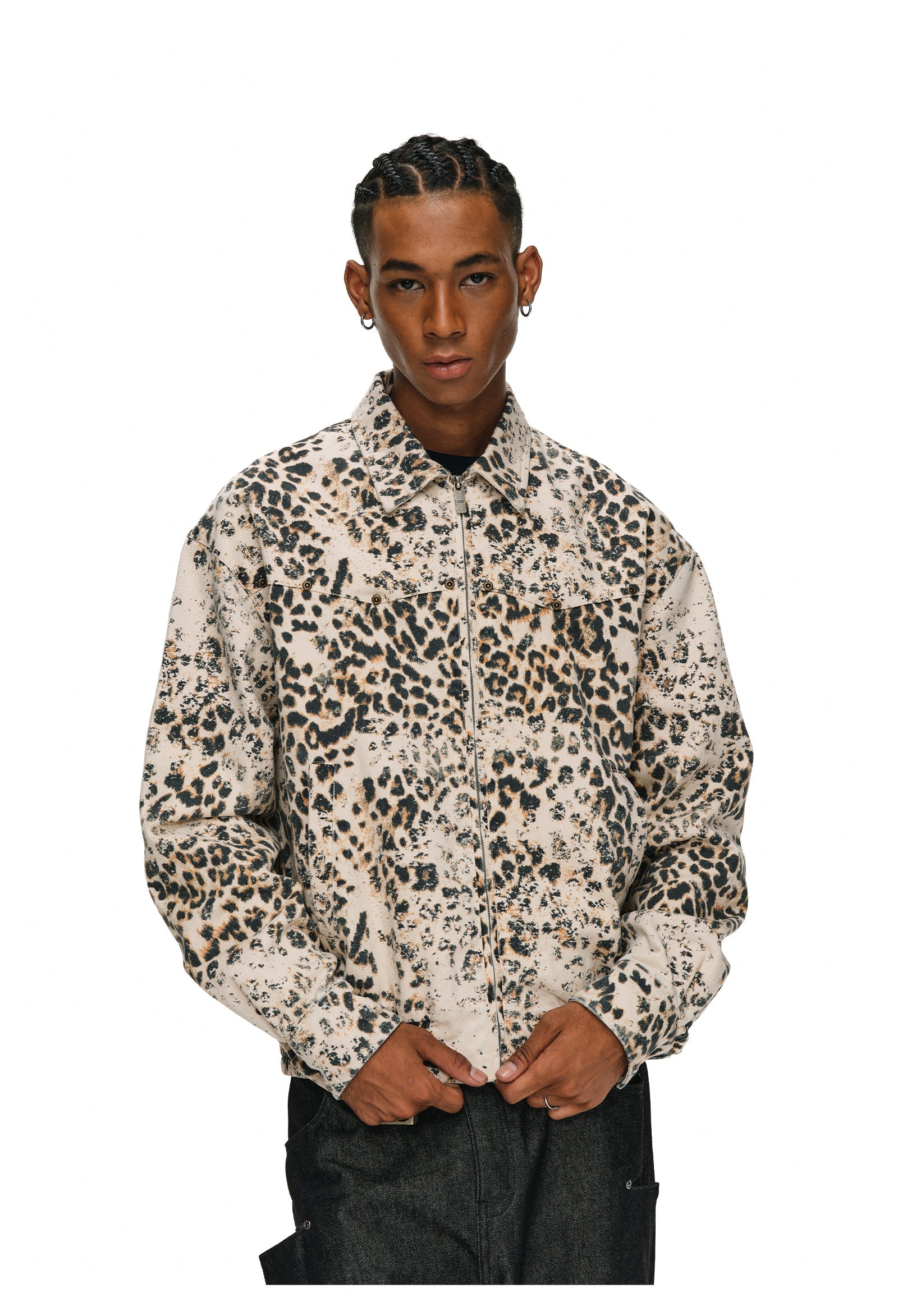 ANTIDOTE Leopard Washed Work Jacket