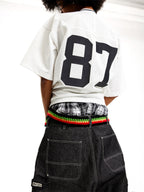 MHARF 87 Logo Vintage Mesh Sports Hockey Jersey