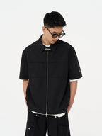 Harsh and Cruel 3D Pleats Short Sleeve Shirt