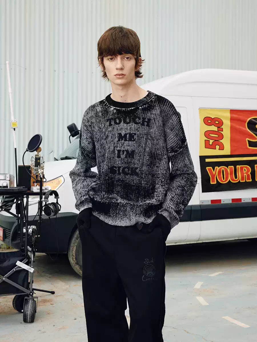 SOD Co. Rock Reverse Printed Knit Sweater