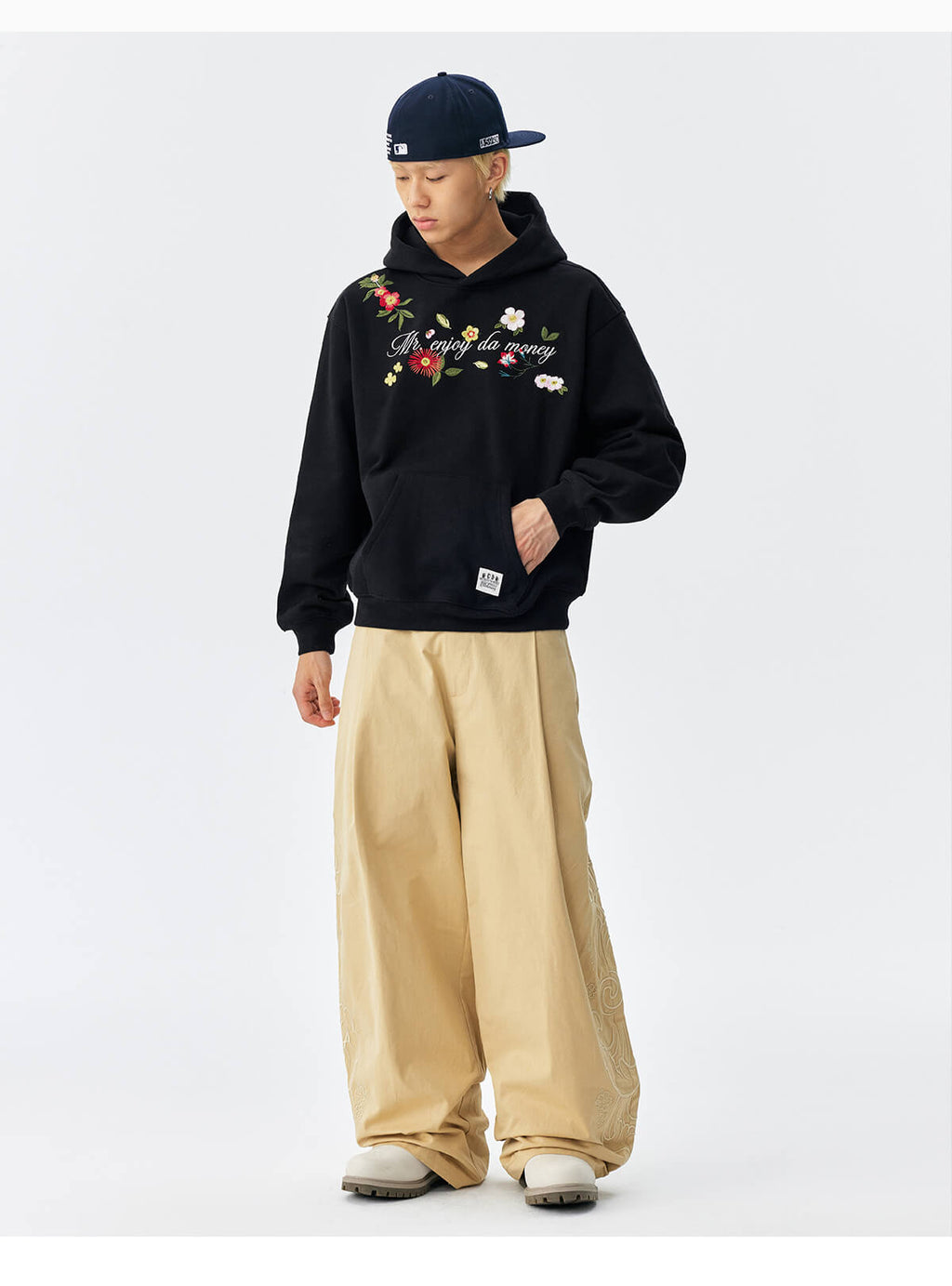 MEDM Colorful Floral Embroidered Hoodie