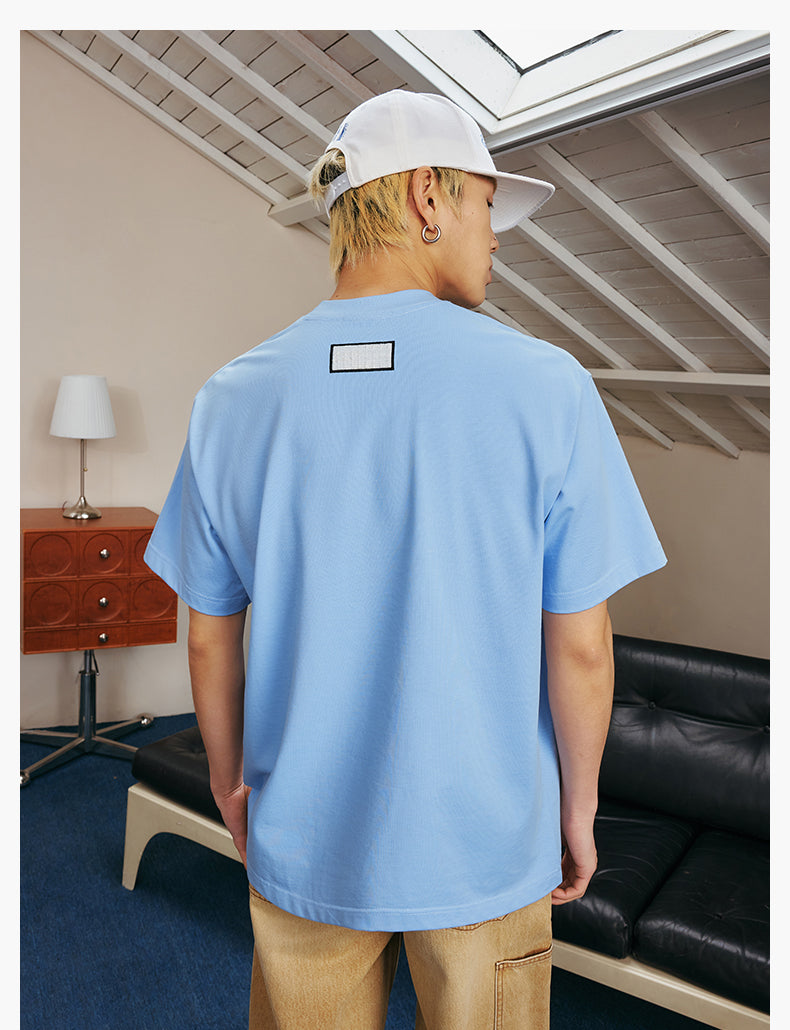 MEDM Patch Embroidered Pearl Tee