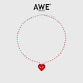 AWE Red Heart Pearl Necklace