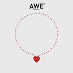 AWE Red Heart Pearl Necklace
