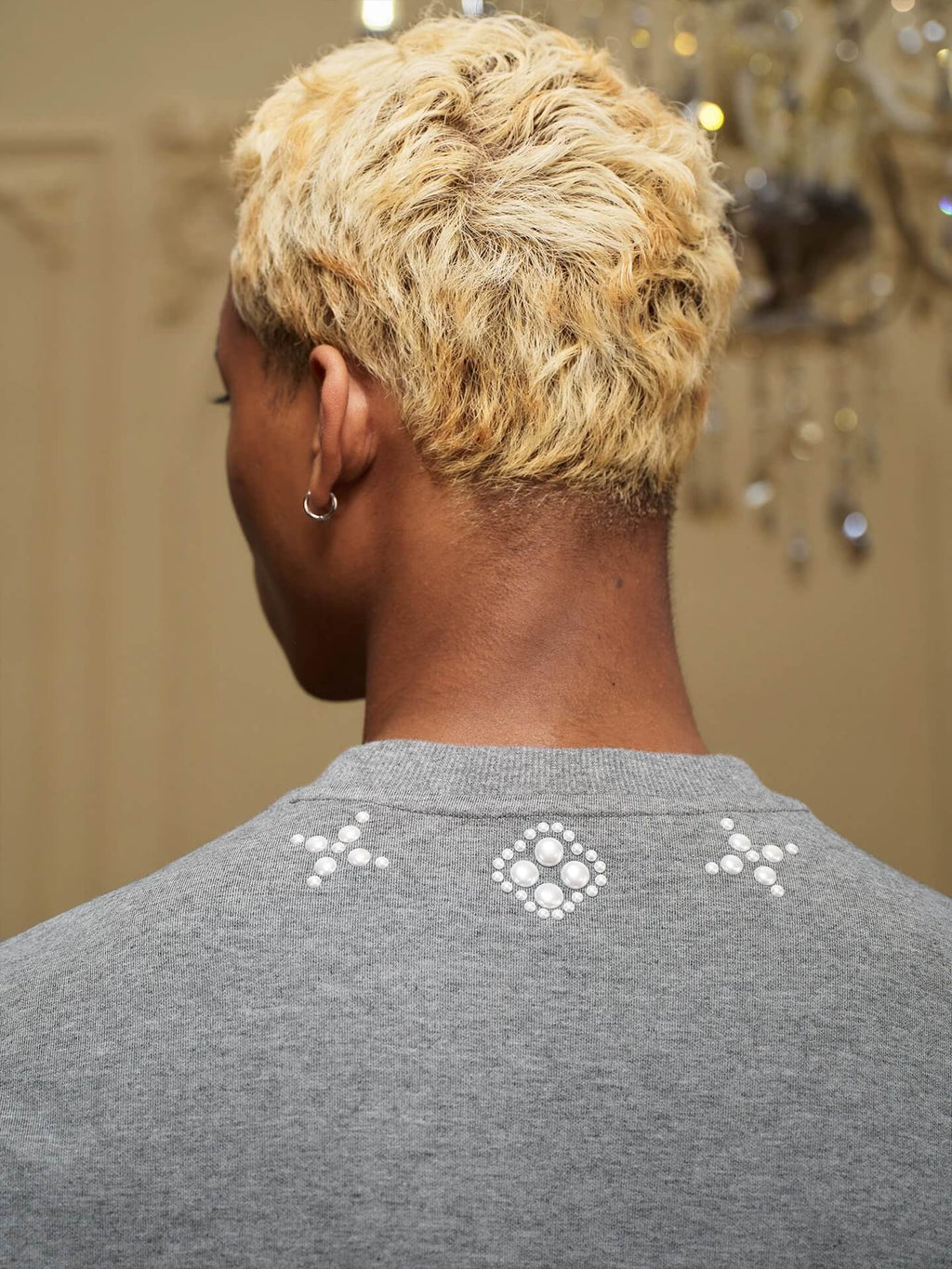 YADcrew Four Leaf Clover Pearl Neckline Tee