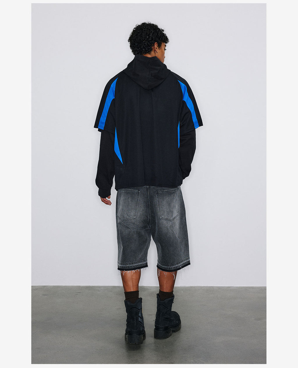 NOVACAM Soccer Jersey-Style Fake Two-Piece Hoodie