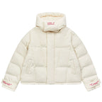 Harsh and Cruel Embroidered Logo Loose Sleeves Down Jacket