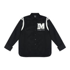 MEDM Lapel Striped Long Sleeves Shirt
