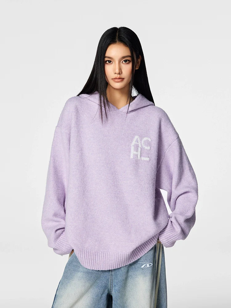 Achock Logo Knit Hoodie