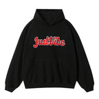 JUST VIBE Terry Embroidered Logo Hoodie